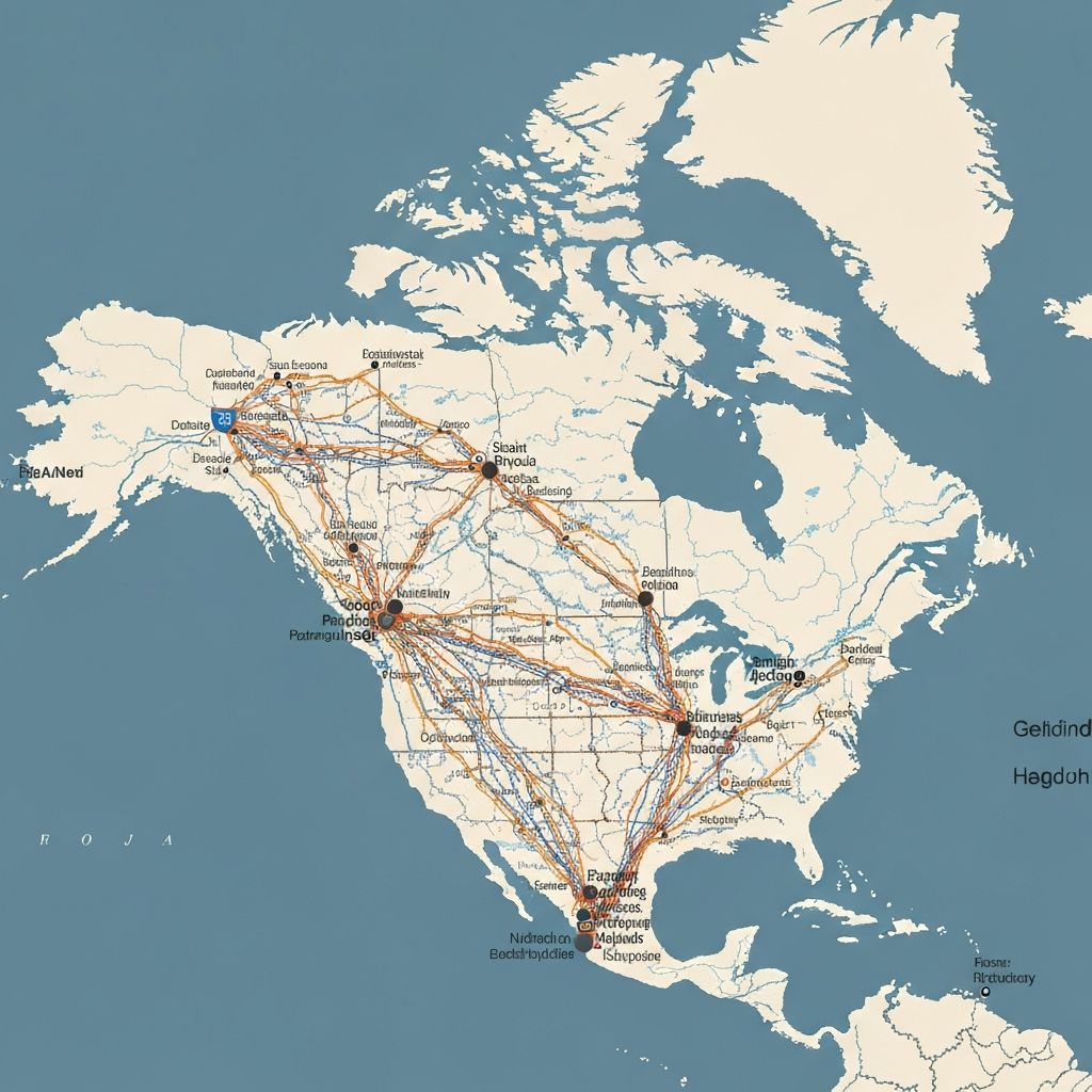 North America coverage map